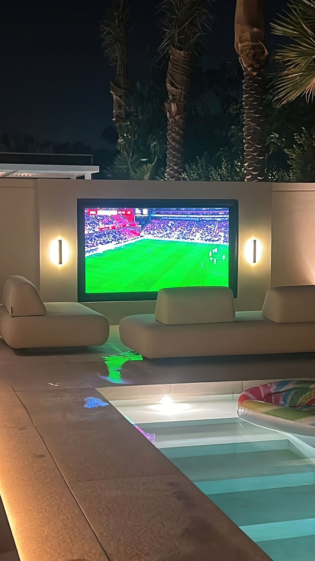 Football on an 86-inch recessed Apollo enclosure at Tilal Al Ghaf
